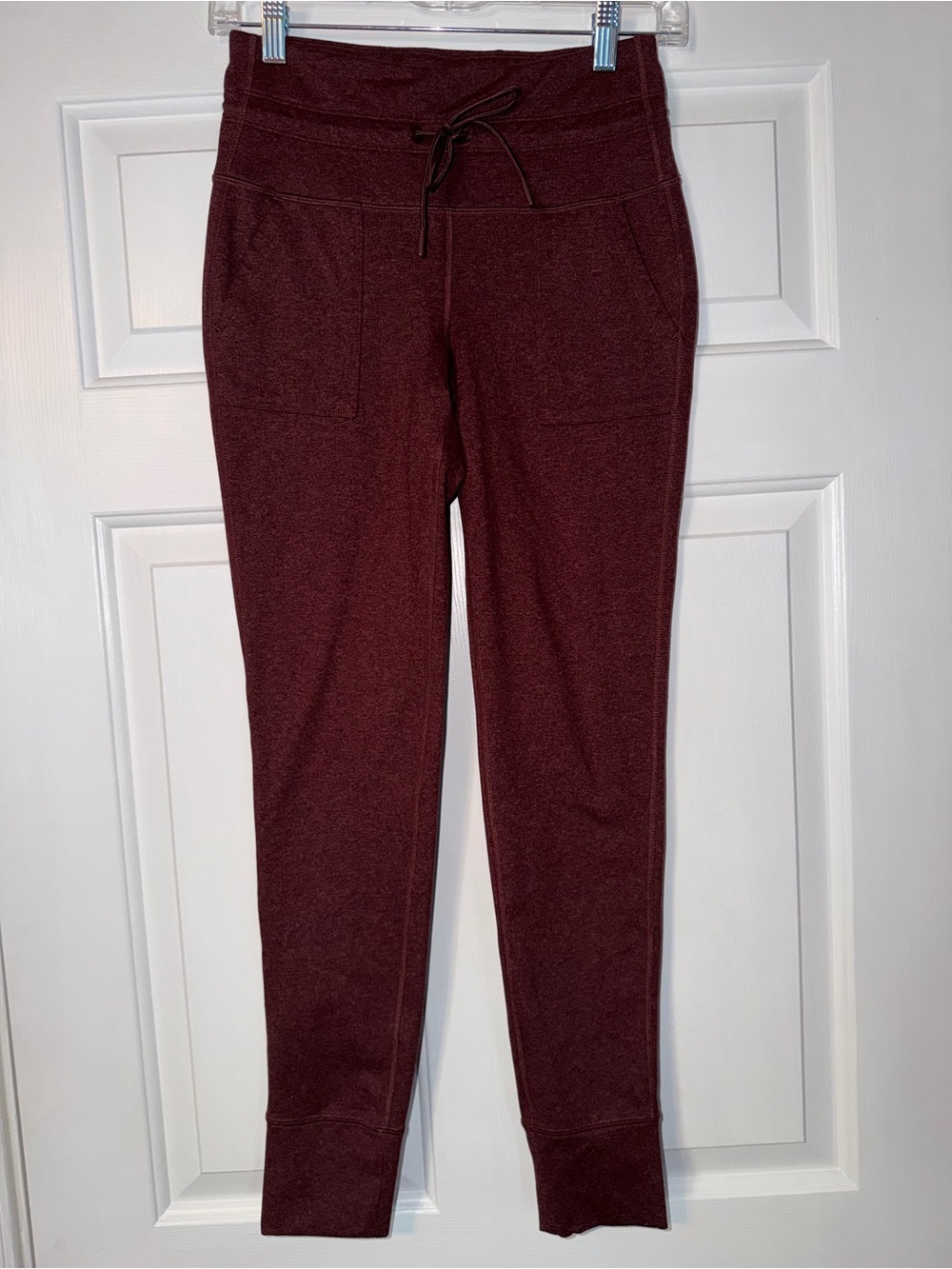 OLD NAVY Active Cozecore High Rise Jogger Leggings Burgundy Small